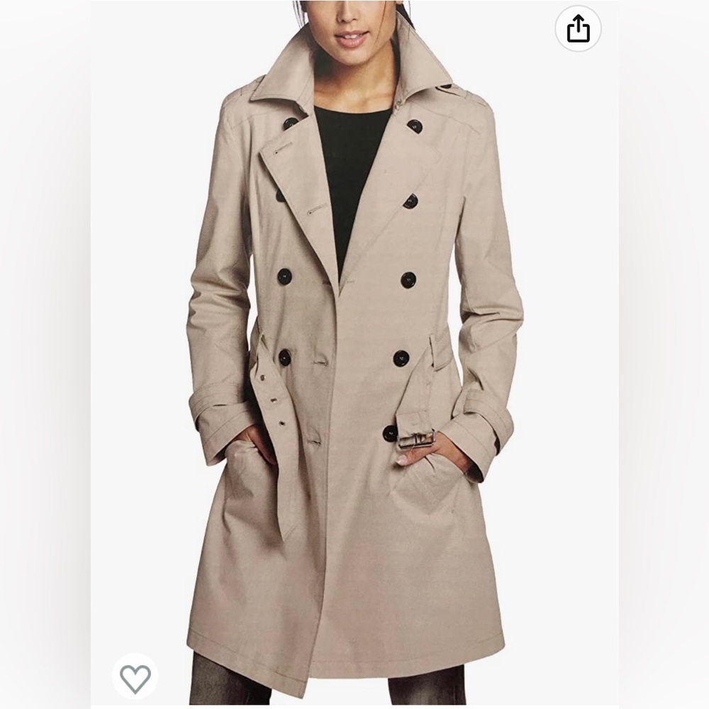 S Curve Women's Double Breasted Trench Coat Beige EU 40